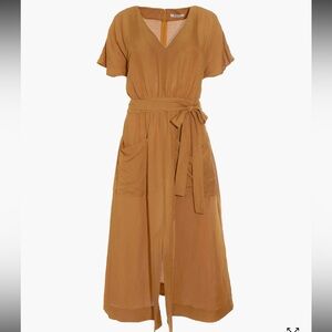 Madewell Elegant Tan Midi Dress